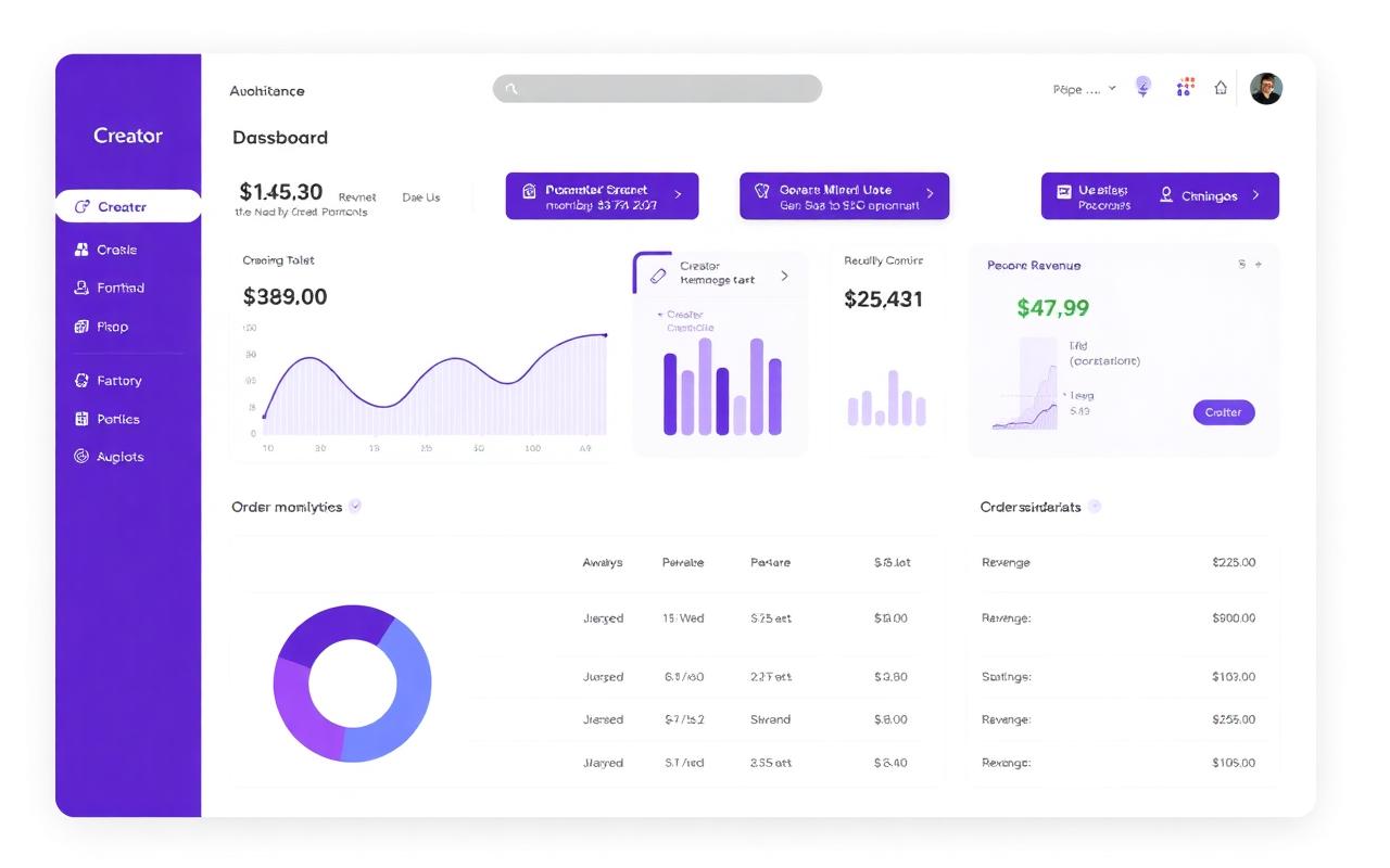 Creator dashboard analytics preview